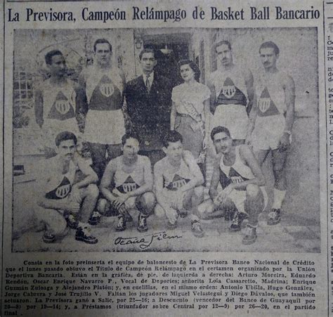 Antonio Ubilla on Twitter Julio 1953 La Previsora campeón torneo