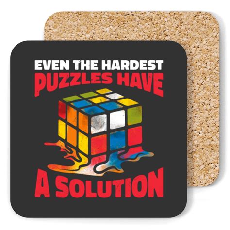 Puzzles Have A Solution Math Cubing Speedsolving Speed Cuber Coasters