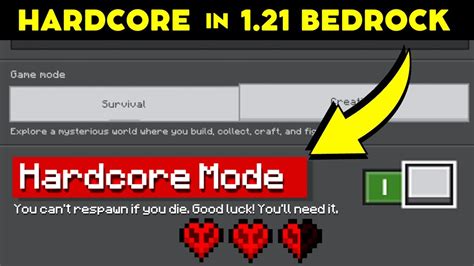 NEW How To Get HARDCORE MODE In Minecraft Bedrock 1 21 Minecraft