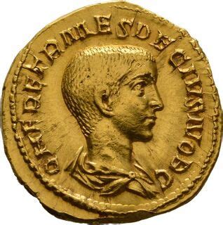 Aureus Herennius Etruscus As Caesar Principi Ivventvtis Roman