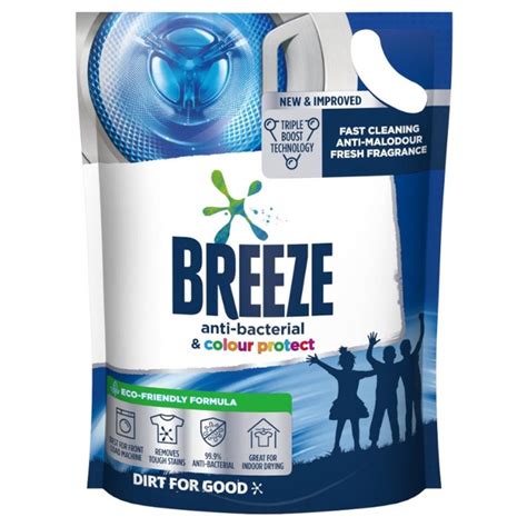 Breeze Liquid Detergent Refill Anti Bacterial And Color Protect 1 5kg