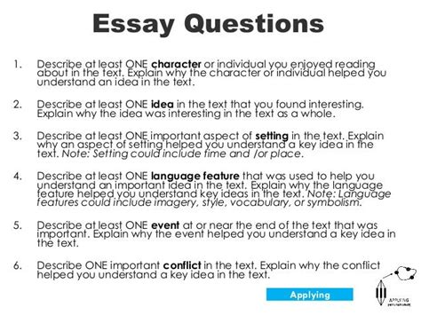 How To Guide Answering An Essay Question L1 English