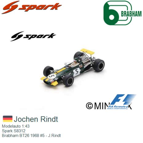 Modelauto 1 43 Spark S8312 Brabham BT26 1968 5 J Rindt