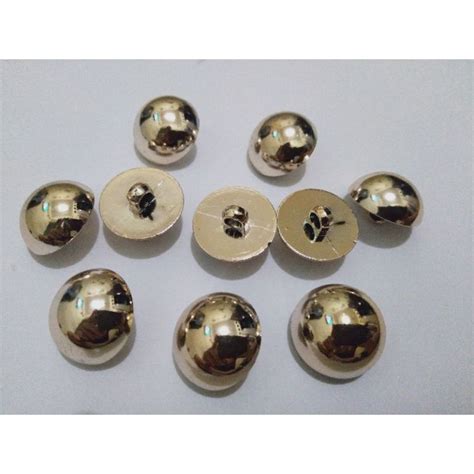 Jual Kancing Baju Jamur Bulat Gold Ukuran Mm Isi Pcs Shopee Indonesia