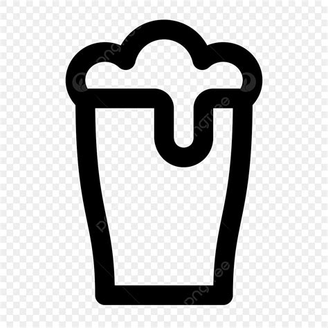 Vector De Icono De L Nea De Cerveza De Vidrio Png Dibujos Vidrio