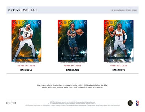 Panini Origins Nba Basketball Cards