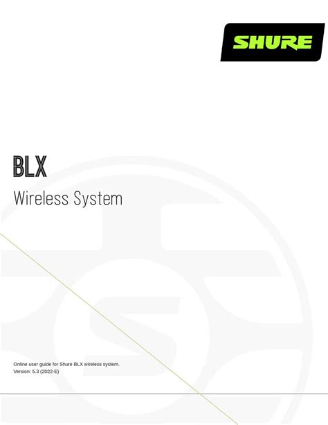 SHURE BLX24R/SM58-H10 MANUAL Pdf Download | ManualsLib