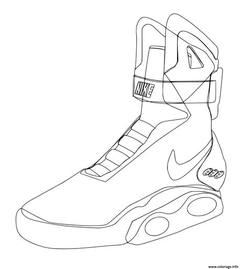 Coloriage Basket Nike Nba Futur Dessin Basket à imprimer