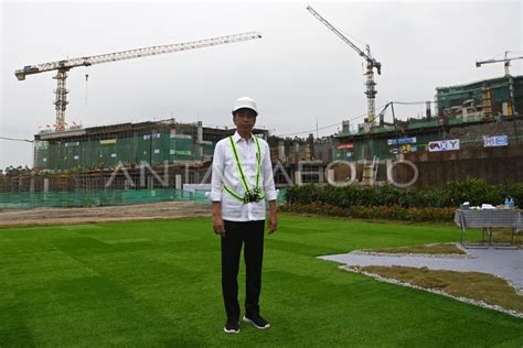 Presiden Jokowi Meninjau Pembangunan Istana Negara Ikn Antara Foto