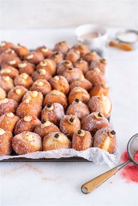 Mini Pastry Cream Filled Brioche Doughnuts Recipe Mini Pastries