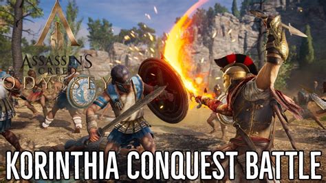 Assassins Creed Odyssey Gameplay Korinthia Conquest Battle Ps4