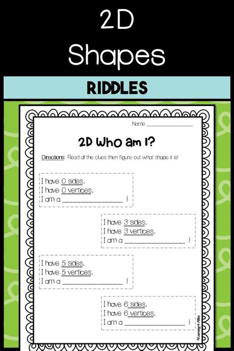 2D Shape Flip Book | 2d shapes, Flip book, Math stations