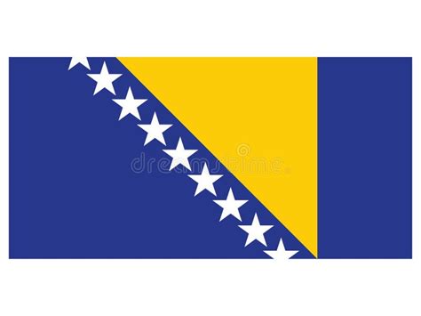 Current Flag of Bosnia and Herzegovina Stock Vector - Illustration of ...