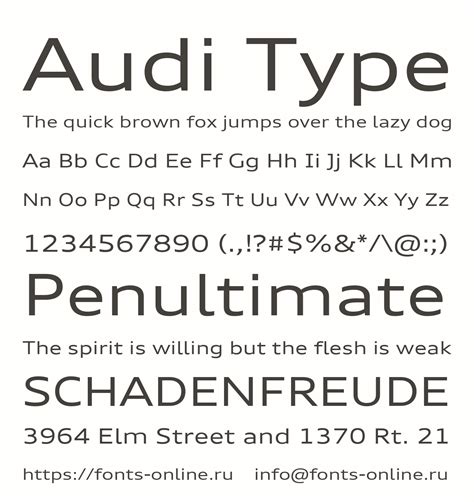 Audi Type Font