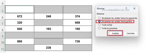 Cómo Eliminar Celdas En Blanco En Una Tabla De Excel Ninja Del Excel