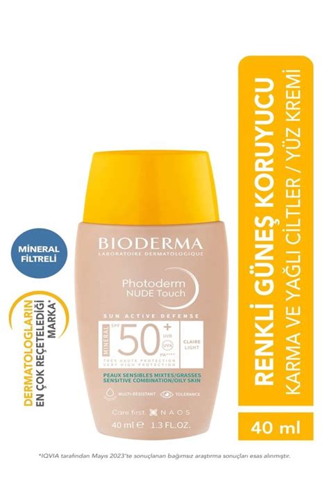 Bioderma Photoderm NUDE Touch SPF Light Doğal kapatıcı etkili güneş