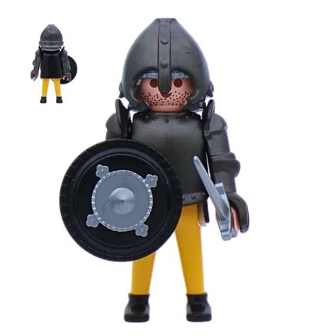 Figurine Playmobil Chevalier Avec Armure Sombre Et Arams Eur