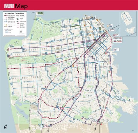 San Francisco Transit Map for August 14 Service Changes | SFMTA