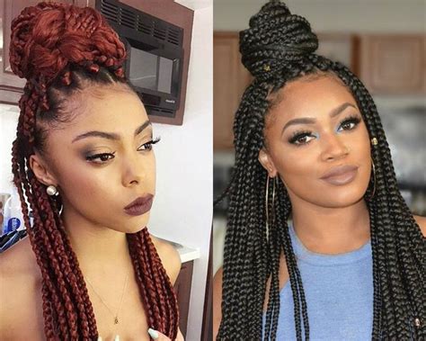 2024 Latest Box Braids Updo Hairstyles