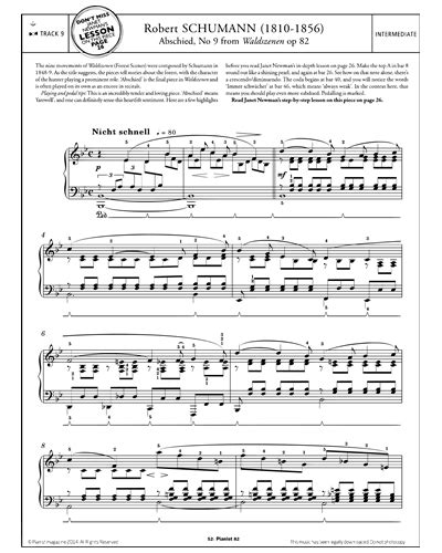 Abschied Waldszenen Op 82 No 9 Sheet Music By Robert Schumann