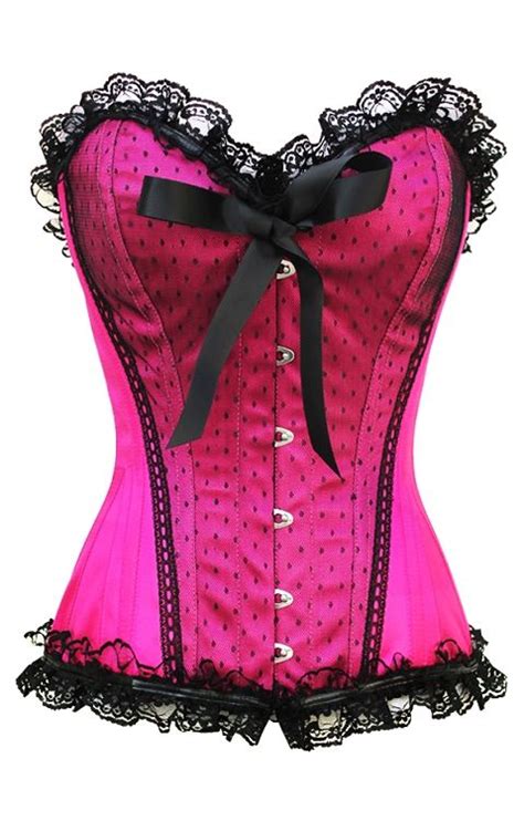 Pink Burlesque Corset Pink Corset Pink Plus Size Corset Corsets