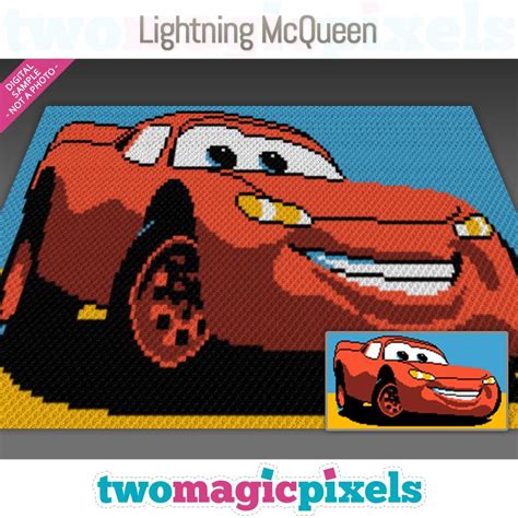 Lightning Mcqueen By Two Magic Pixels Graph Crochet Lightning