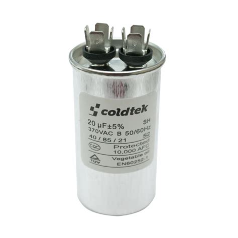 Capacitor 20 Mf 370 Vca Redondo Aluminio Tcontinuo Aa Redhogar