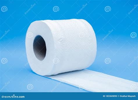 Toilet Paper Roll For To Wipe Clean Personal Sanitary Paper Stock Photo