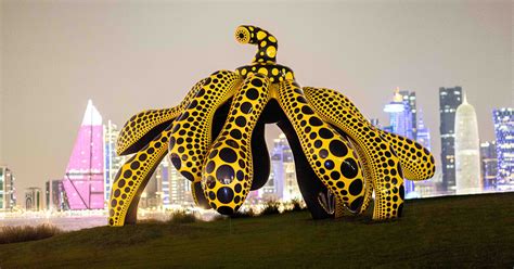 Yayoi Kusamas Whimsical Artworks Land In Qatar For Outdoor Show