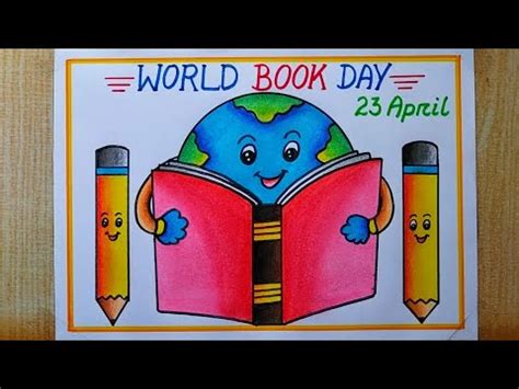 World Book Day Poster Drawing Easy April How To Draw World Book