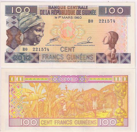 Guinea - 100 francs 1993 unc currency note - KB Coins & Currencies