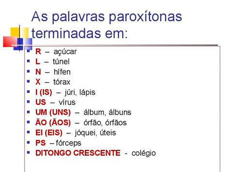 Qual é A Regra De Acentuação Das Palavras Paroxítonas