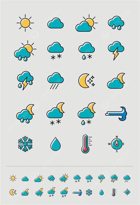 Meteorology Weather Icons Set Meteorology Icon Vector Vector Meteorology Icon Vector Png And