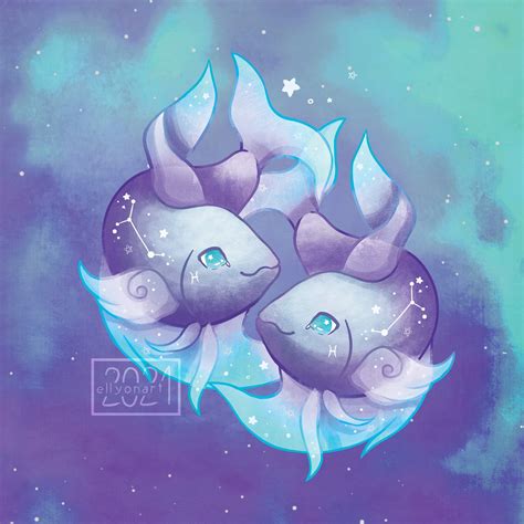 Pisces - Cute Zodiac Sign by Nikola Fruhaufova : r/ImaginaryAww