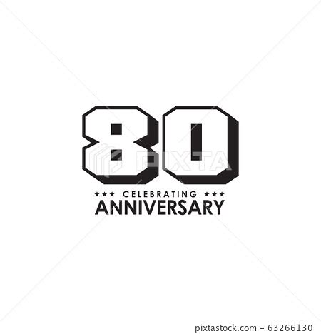 Th Year Celebrating Anniversary Emblem Logo Stock Illustration