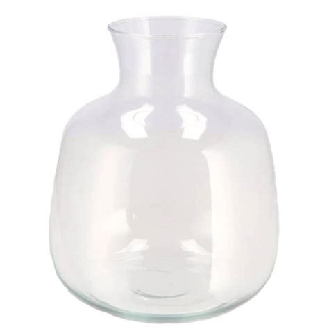 DK Design Bloemenvaas Mira Fles Vaas Transparant Glas D24 X H28