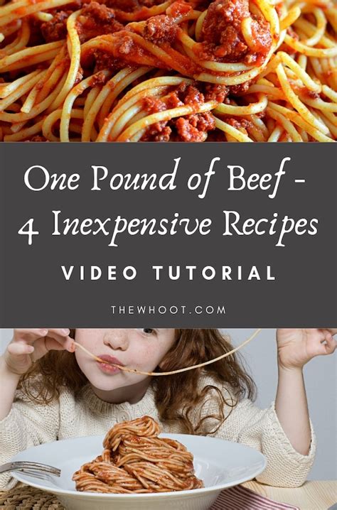 One Pound Ground Beef 4 Recipes Easy Meals Ground Beef Recipes