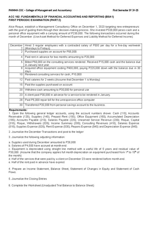 Accounting 102 Practice Test 1