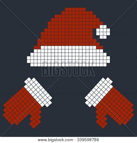 Pixel Santa Hat Vector Photo Free Trial Bigstock