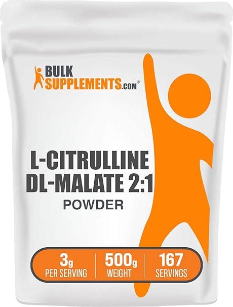 Amazon BULKSUPPLEMENTS L Citrulline Malate 2 1 Powder