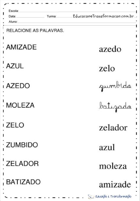 Palavras Com Som De Z - 5