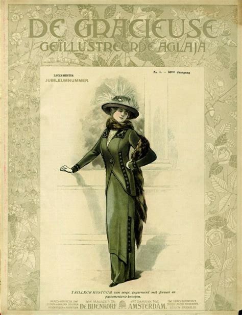 Pin Van Rilla Op 1910s Fashion Modetijdschrift Musea Kostuum