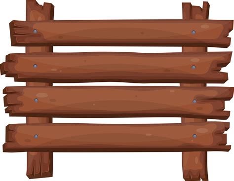 Wooden board in cartoon style 8853473 PNG