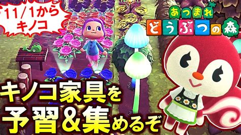 あつ森111からキノコ狩りの季節！早速キノコ素材＆レシピ集めの予習するぞ！147あつまれどうぶつの森 Youtube