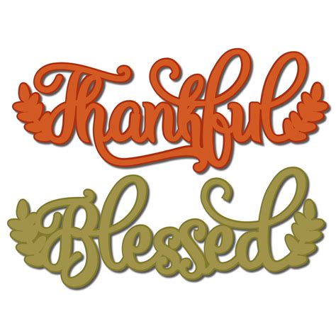 JMRush Designs: Thankful Blessed Word Art