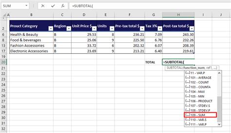 How To Sum Only Filtered Or Visible Cells In Excel