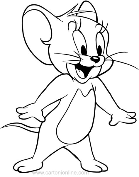 Desenho De Jerry Feliz Para Colorir