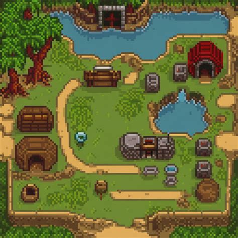 Rpg Battle Map In Anime Pixel Art Style By Eva Burunova Playground