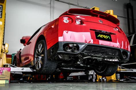 Beautiful Fire Red Godzilla Gt R R Fitted With Armytrix Evolution