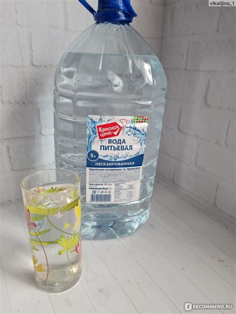 Вода Красная цена Питьевая негазированная 5 литров - «Бюджетная вода из ...